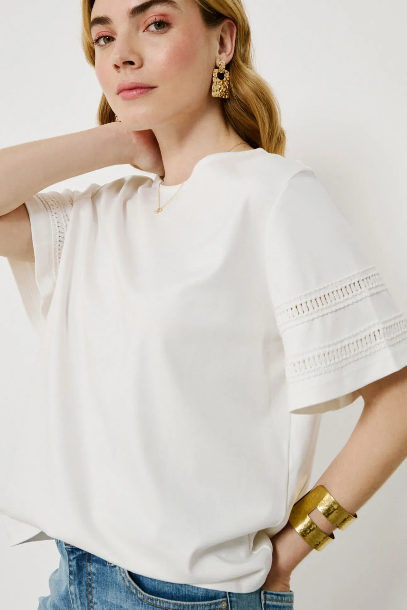 Camiseta algodón orgánico con calados