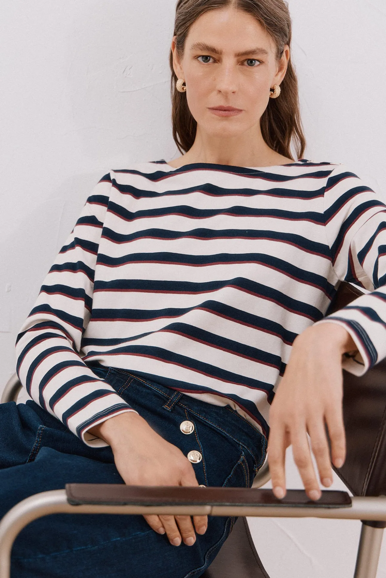 Camiseta barco botones