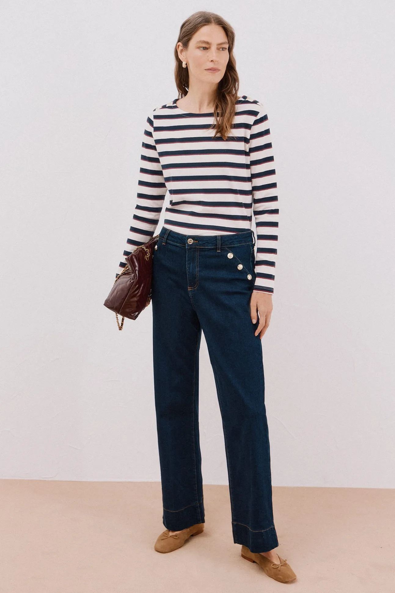 Camiseta barco botones