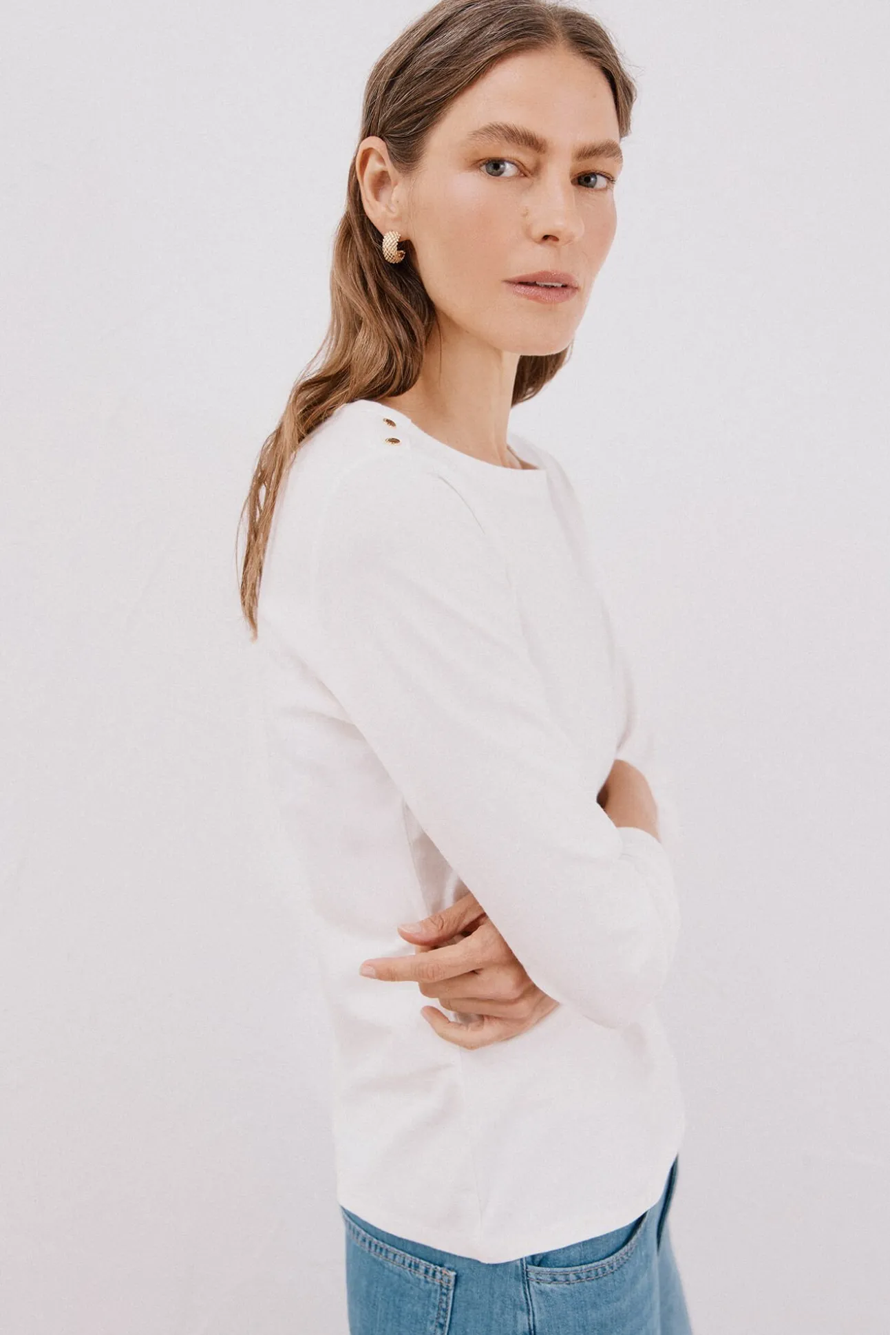 Camiseta barco botones