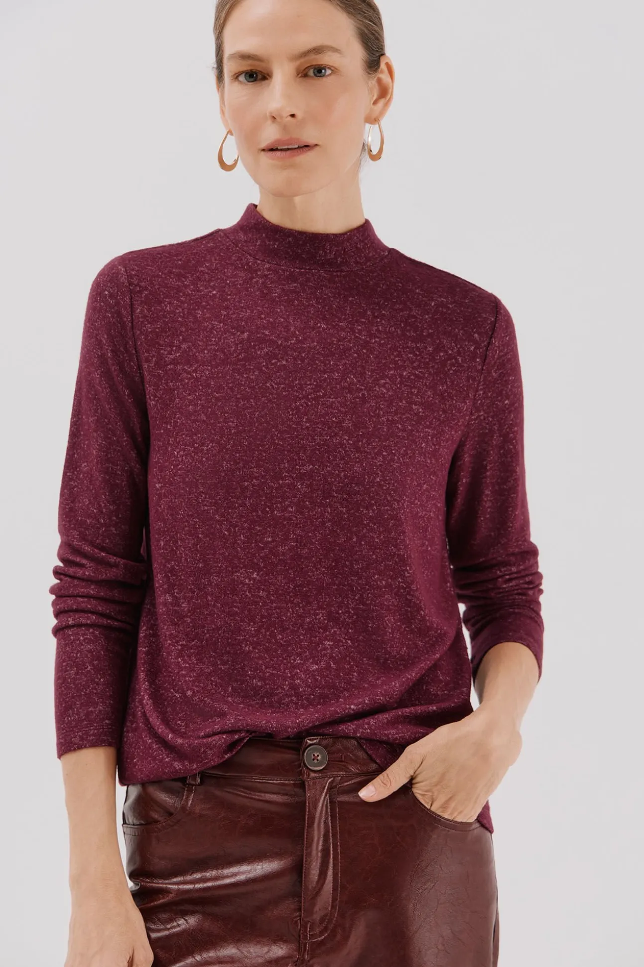 Camiseta básica cuello perkins