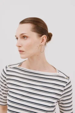 Camiseta básica escote barco