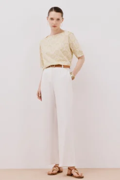 Camiseta básica escote barco