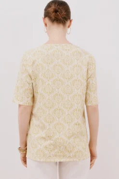 Camiseta básica escote barco