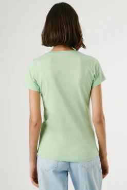 Camiseta básica manga corta logo frontal