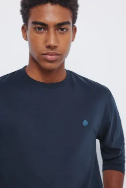 Camiseta básica manga larga acabado suave