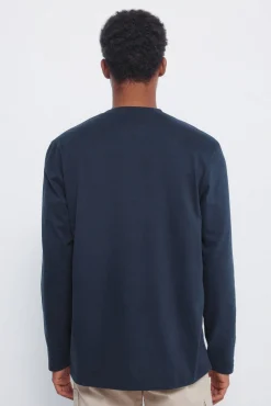 Camiseta básica manga larga acabado suave