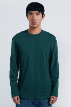 Camiseta básica manga larga acabado suave