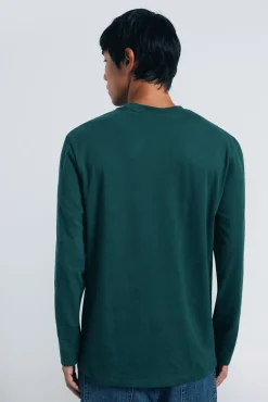 Camiseta básica manga larga acabado suave