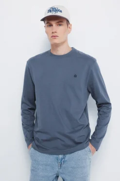 Camiseta básica manga larga acabado suave