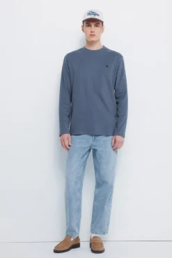 Camiseta básica manga larga acabado suave