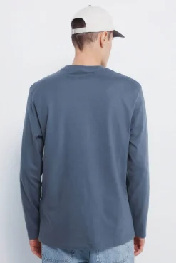 Camiseta básica manga larga acabado suave