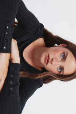 Camiseta canalé escote barca