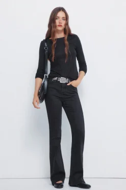 Camiseta canalé escote barca