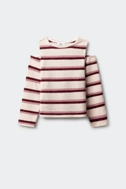 Camiseta chenilla hombros descubiertos niña