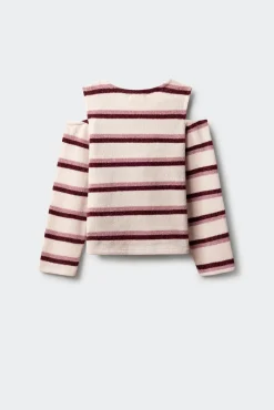 Camiseta chenilla hombros descubiertos niña