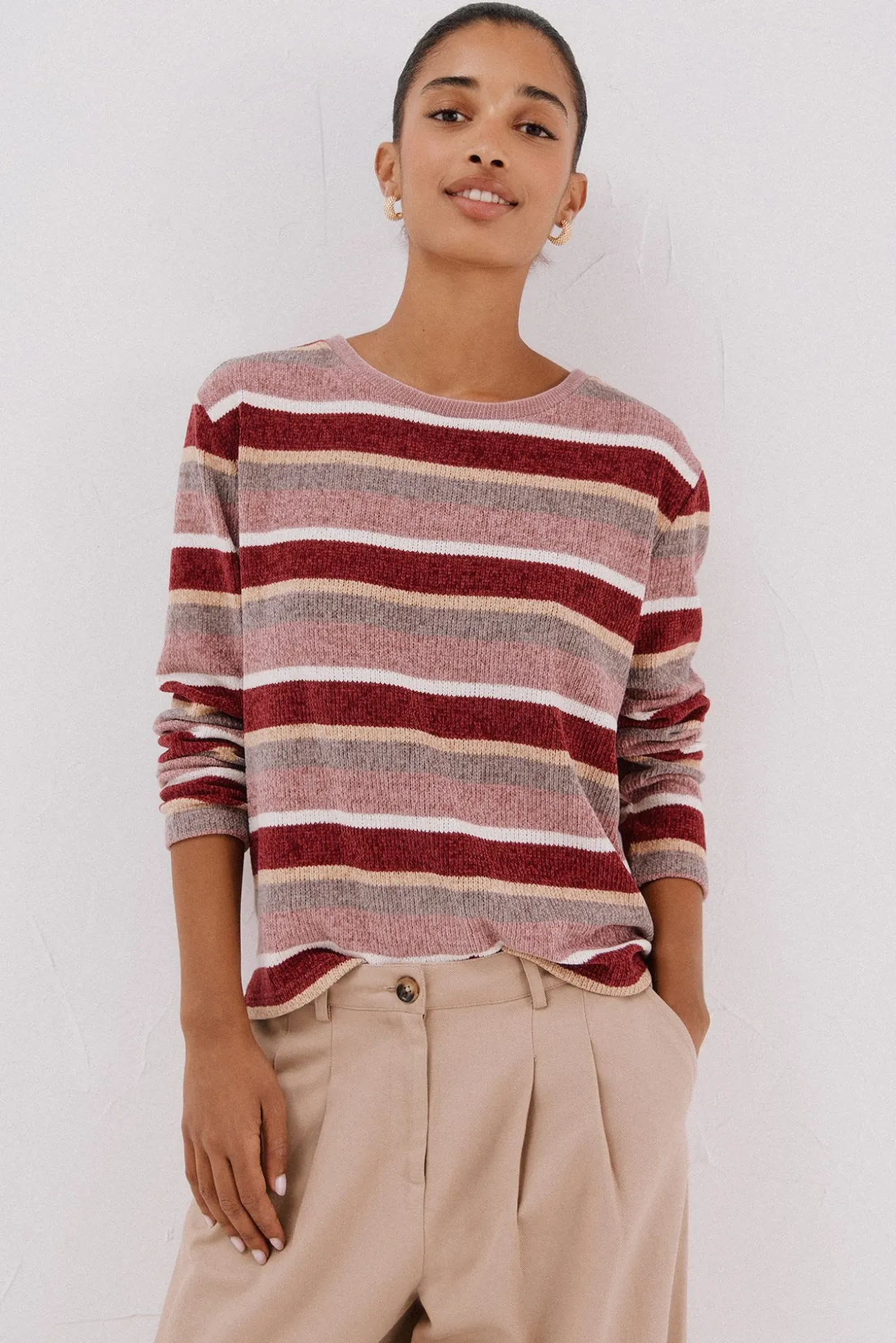 Camiseta chenilla rayas