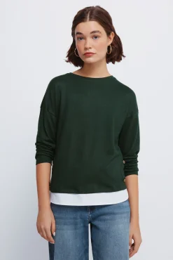 Camiseta combinada botones lateral