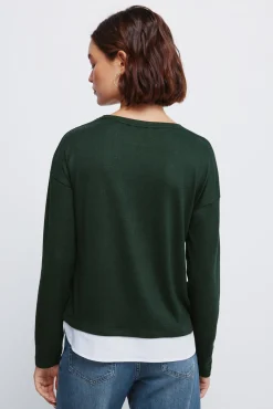 Camiseta combinada botones lateral