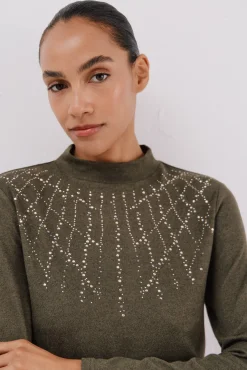 Camiseta con detalle strass