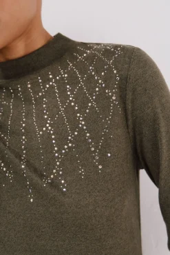 Camiseta con detalle strass