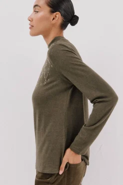 Camiseta con detalle strass