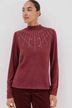 Camiseta con detalle strass