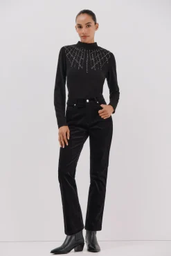 Camiseta con detalle strass