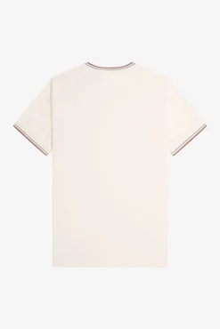 Camiseta con ribete con dos franjas