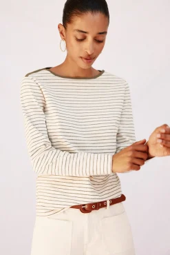 Camiseta cuello barco rayas