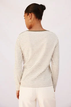 Camiseta cuello barco rayas