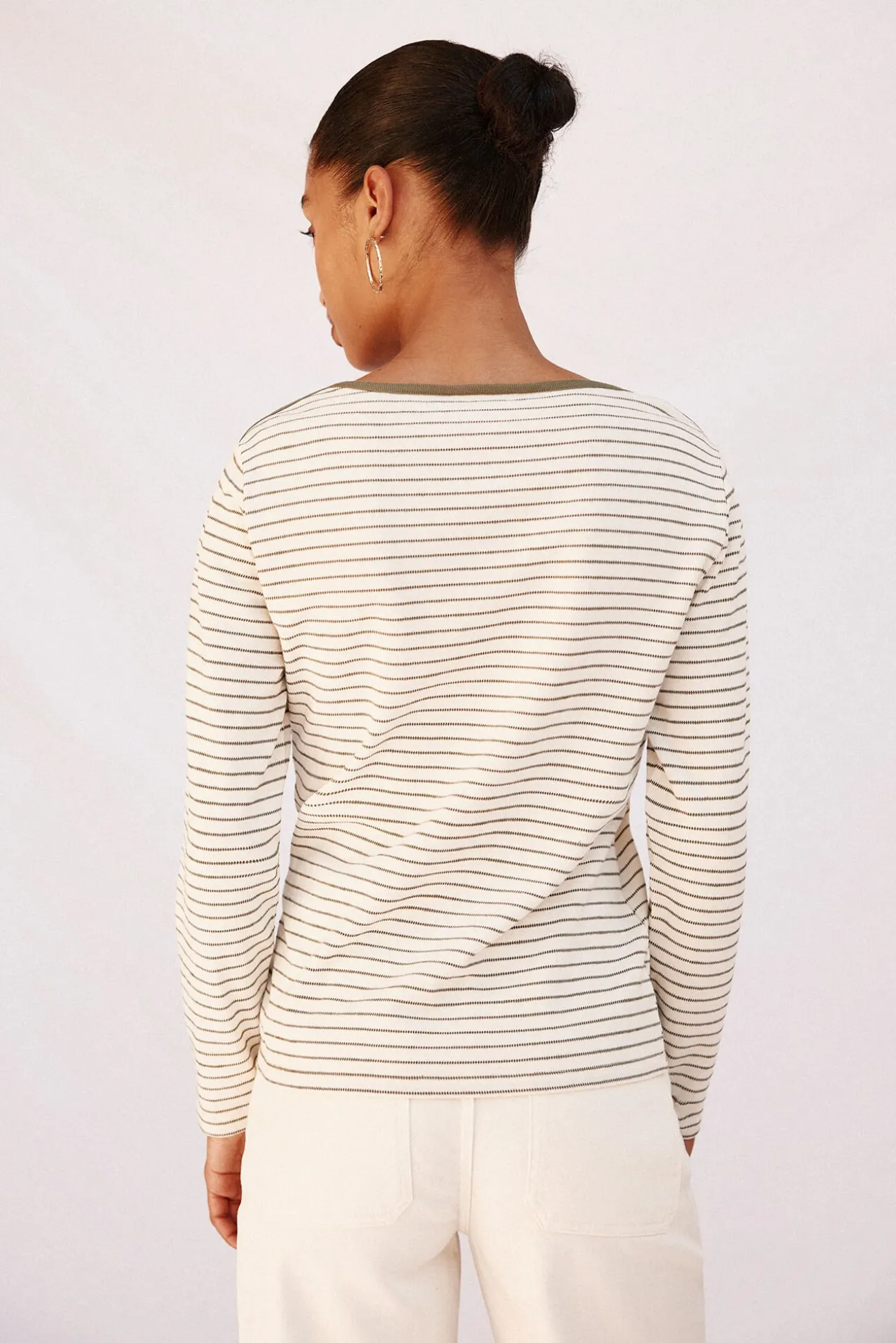 Camiseta cuello barco rayas