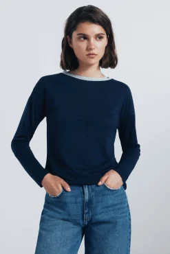 Camiseta cuello lurex