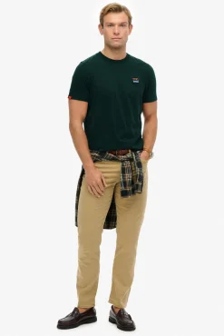 Camiseta de manga corta con cuello redondo de canalé