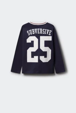 Camiseta de manga larga varsity niño