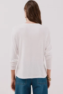 Camiseta detalle encaje floral