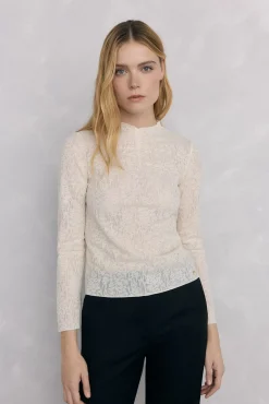 Camiseta devoré frunce