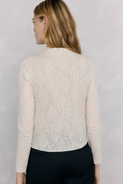 Camiseta devoré frunce