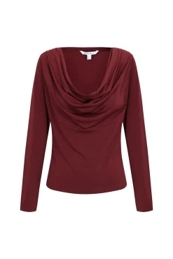 Camiseta escote drapeado