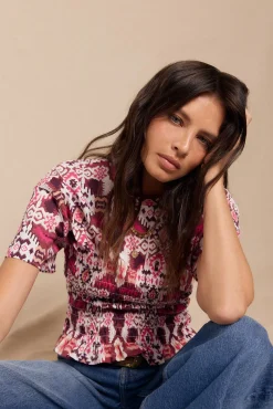 Camiseta estampada nido abeja