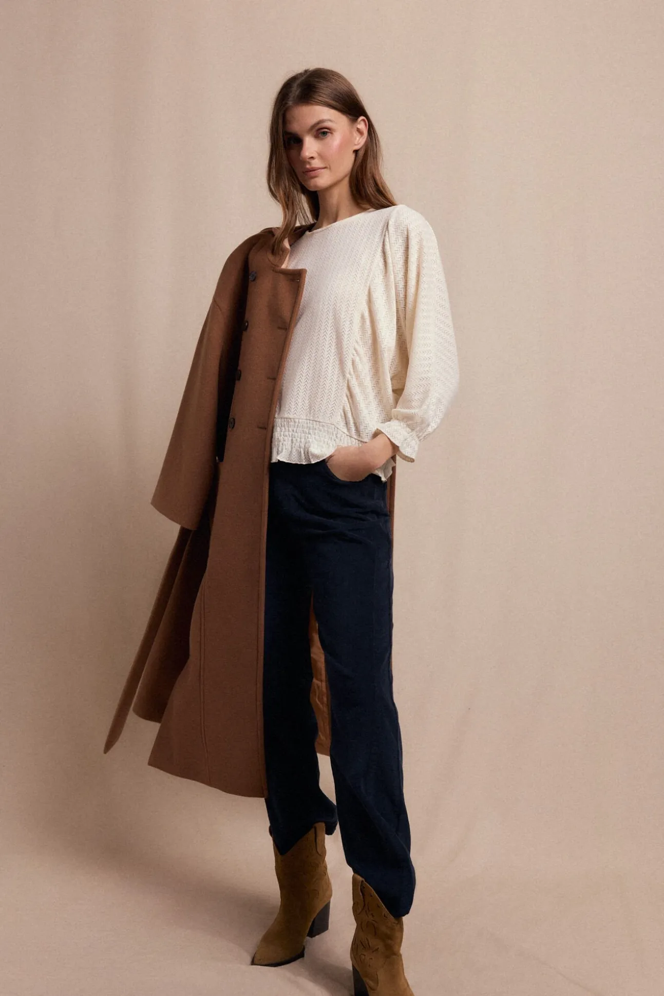 Camiseta estructura rustica manga globo