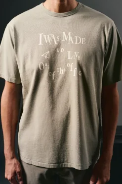 Camiseta gráfica lavada