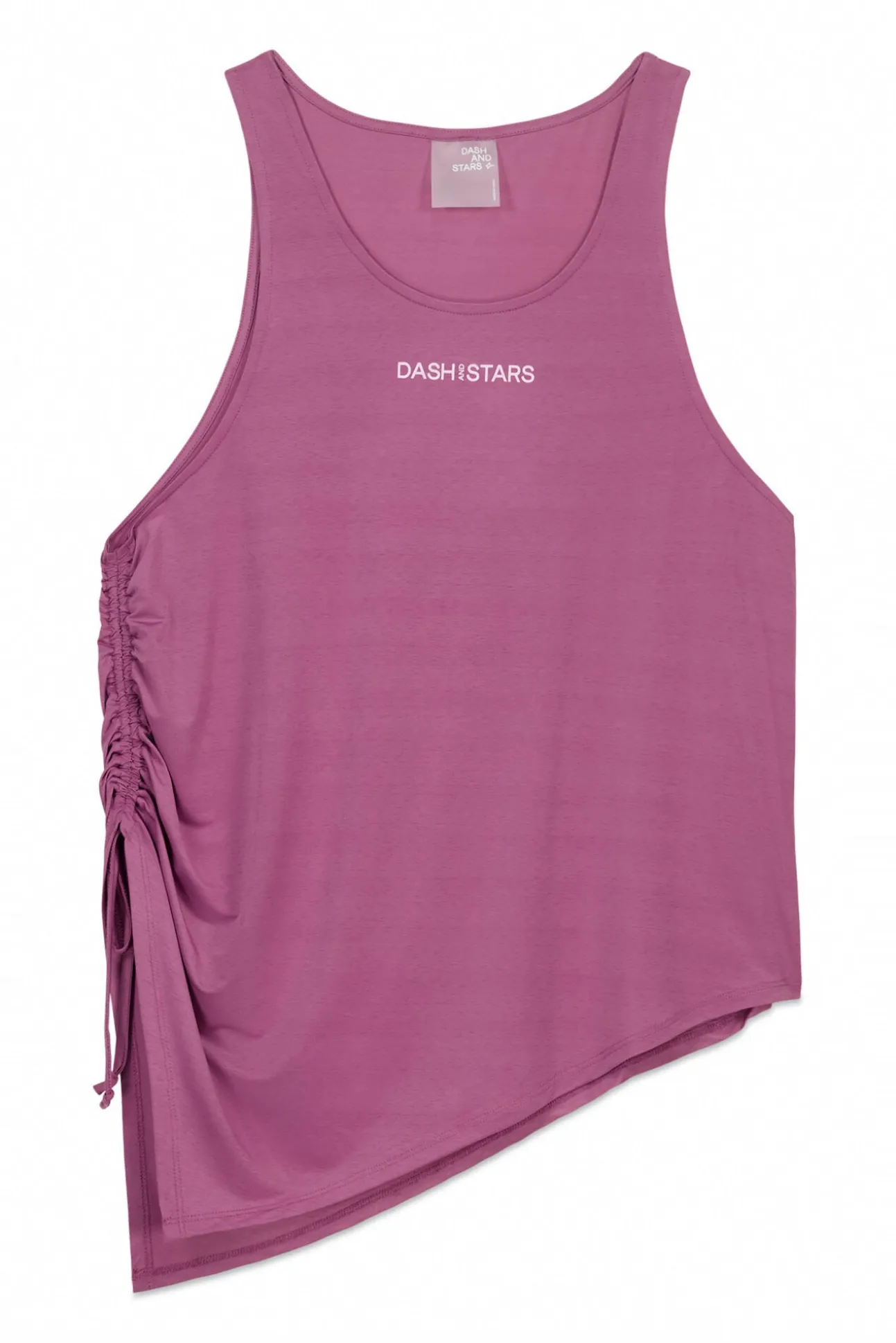 Camiseta halter asimétrica rosa