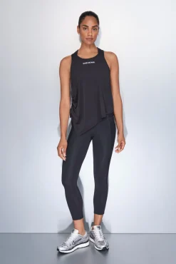 Camiseta halter asimétrica negro