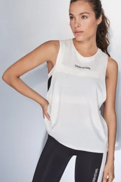 Camiseta halter sin mangas algodón blanca