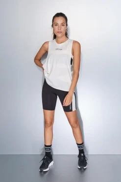 Camiseta halter sin mangas algodón blanca