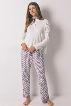 Camiseta holgada manga larga blanco