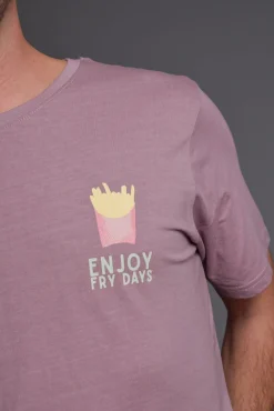 Camiseta Lavada Burdeos Fooders