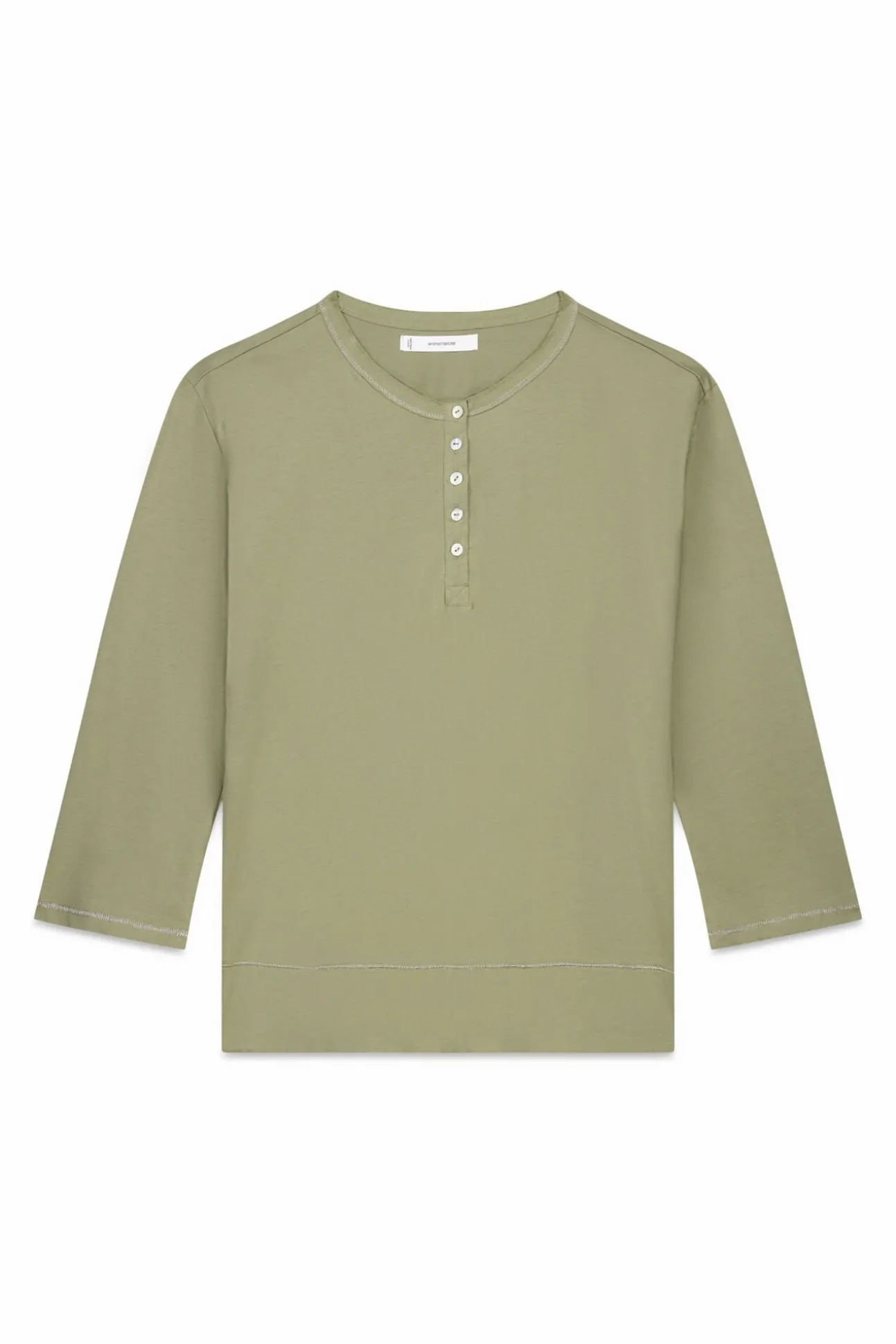 Camiseta manga ¾ 100% algodón kaki