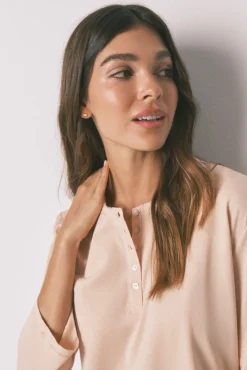 Camiseta manga ¾ 100% algodón naranja